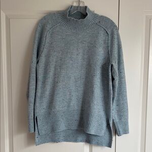 LOFT Blue Turtleneck Sweater with Raglan Sleeves